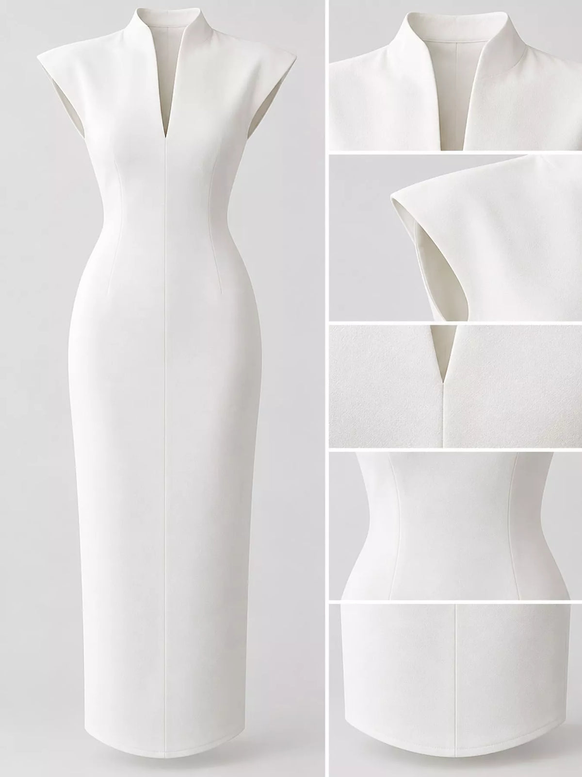 Slit Sleeveless Bodycon Midi Dress