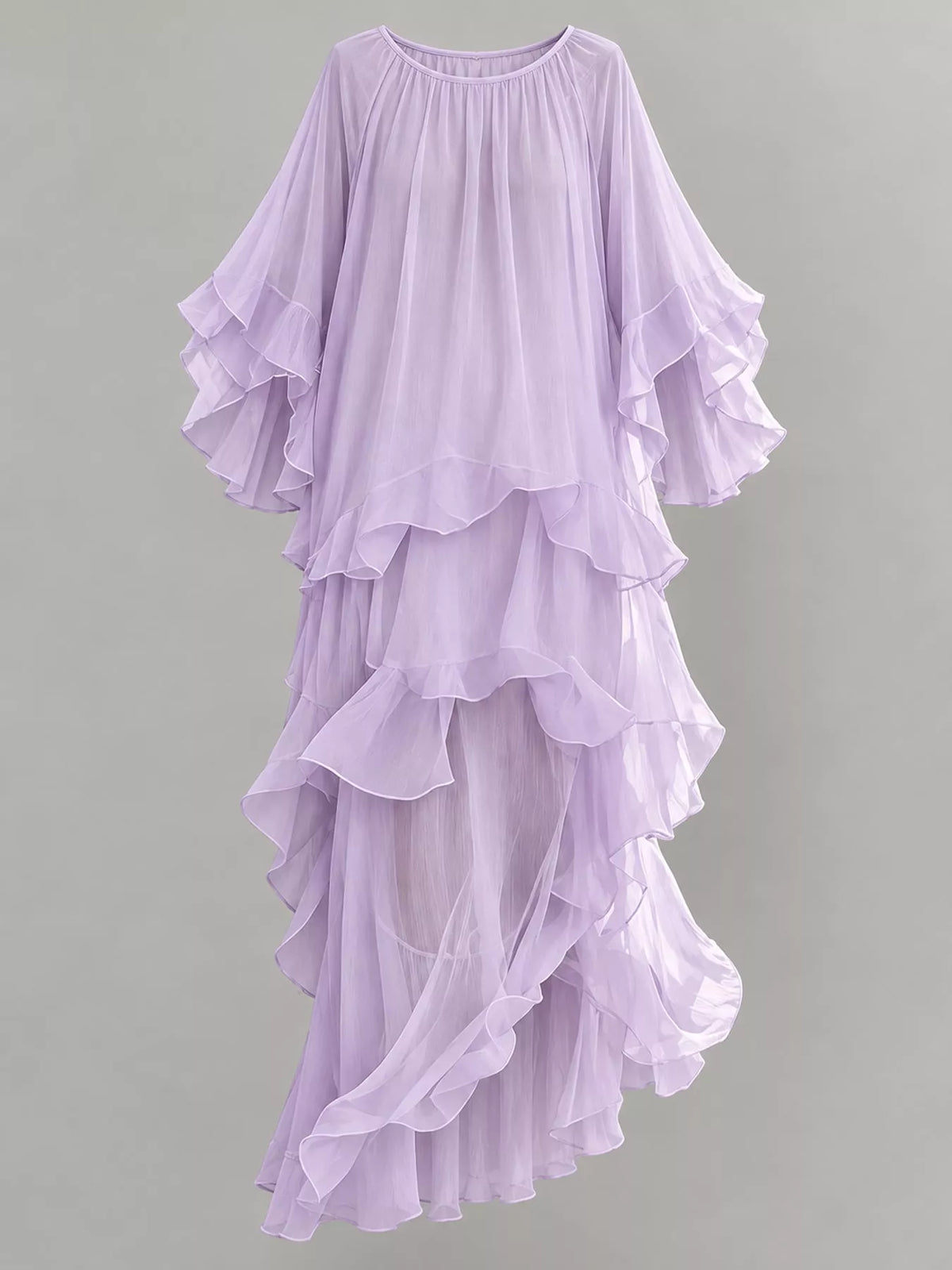 Ruffled Layered Bohemian Maxi Dress