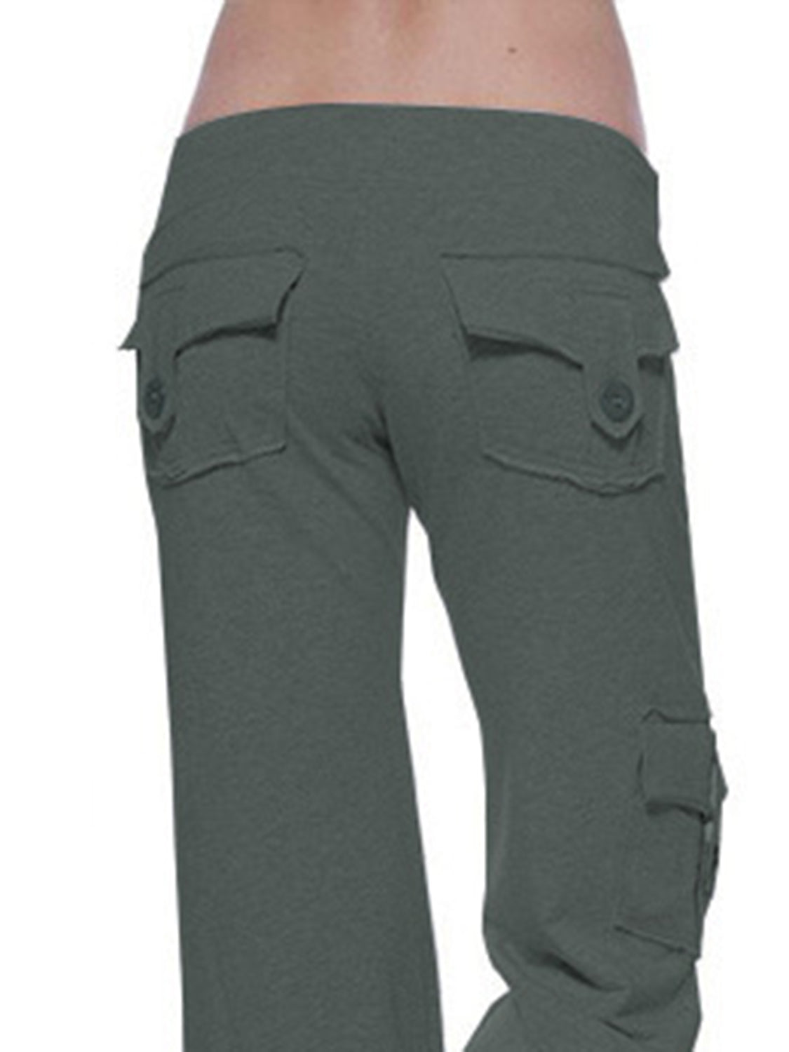 Mid-Waist Drawstring Pants with Pockets