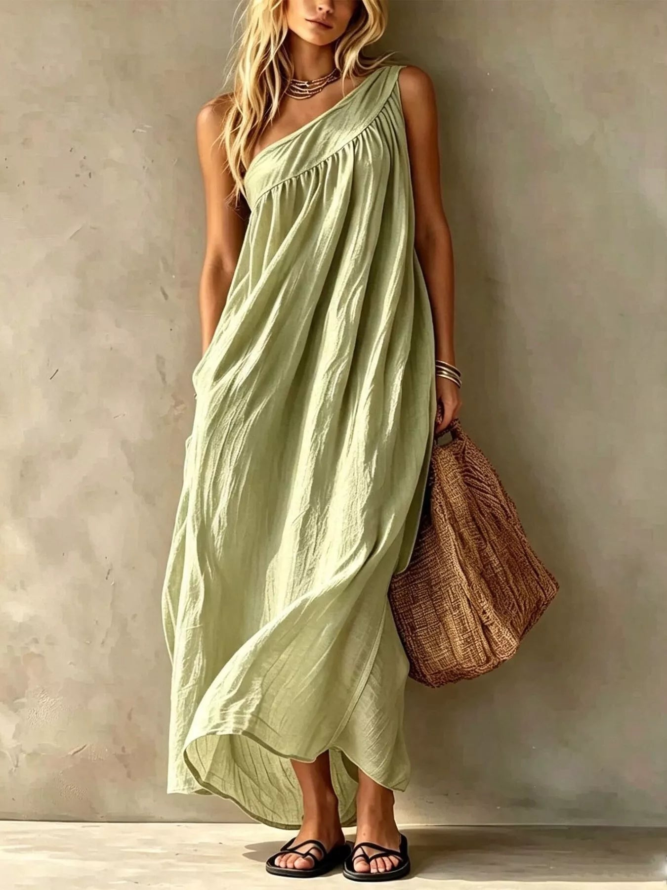 One-Shoulder Maxi Dress