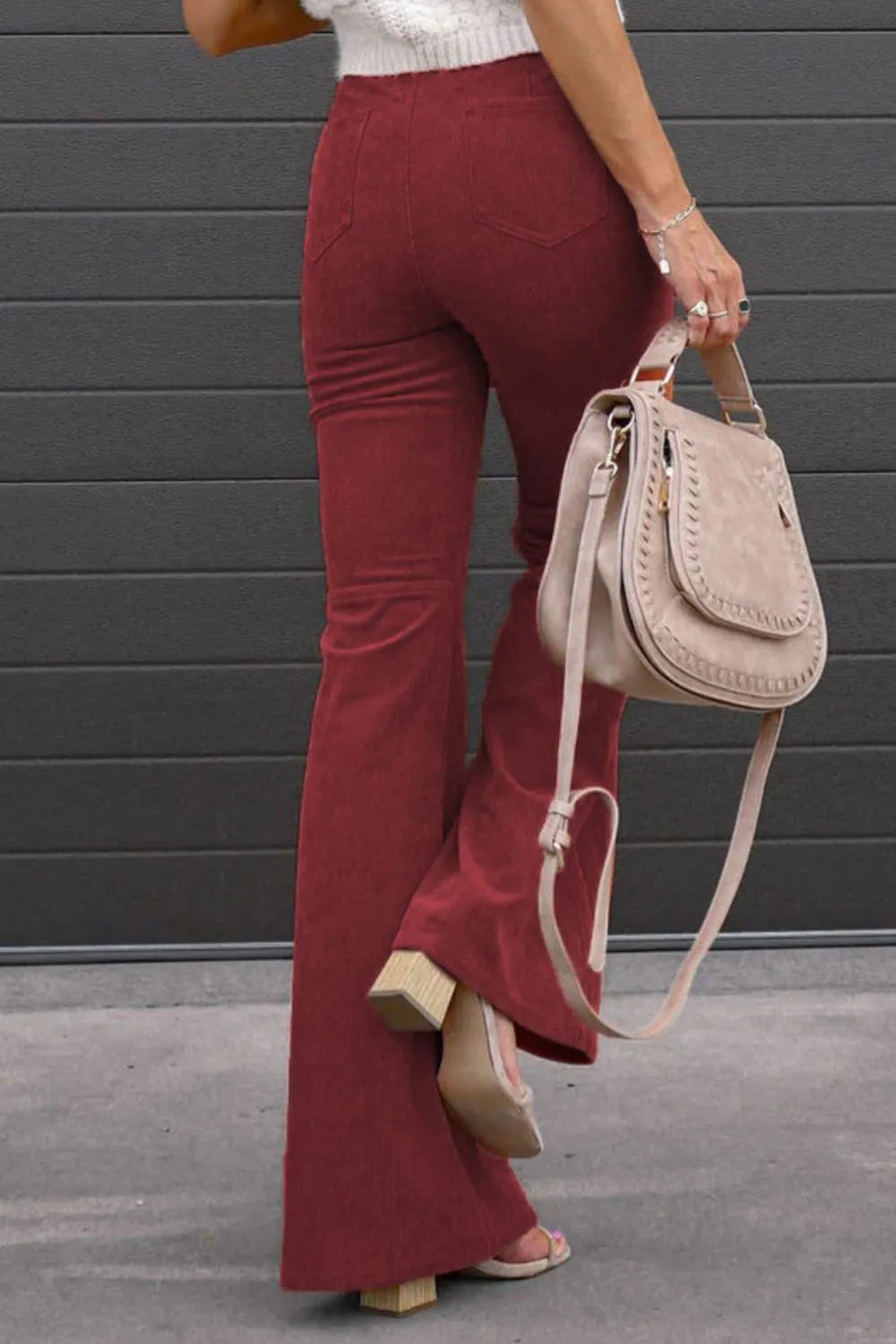 High-Waist Bootcut Pants