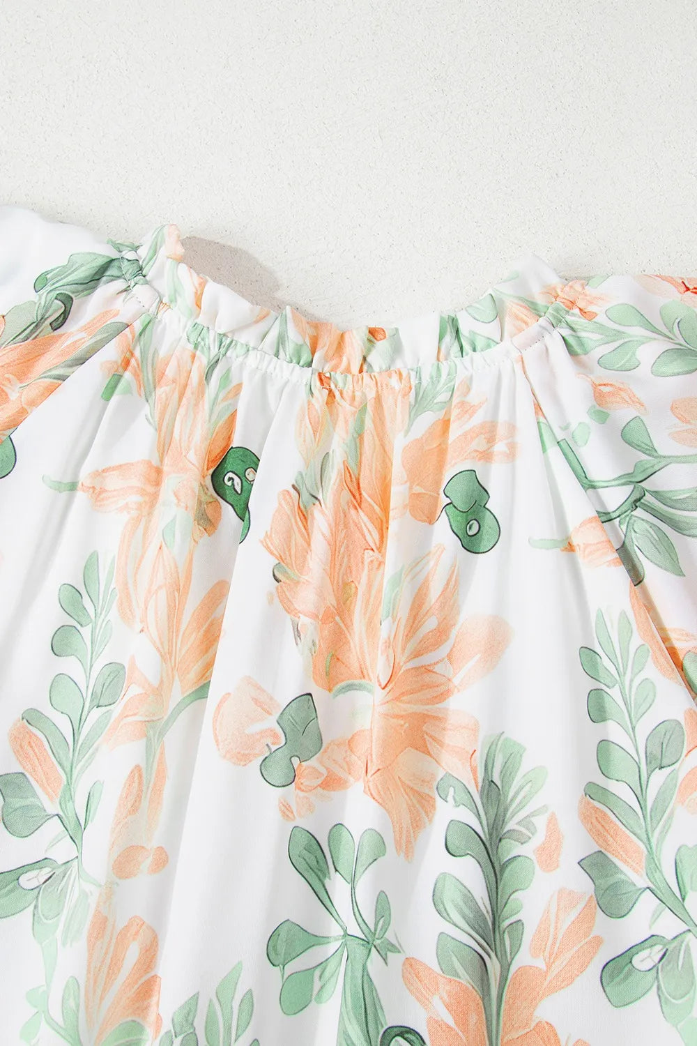 Floral Tie Neck Layered Dress in Sherbet
