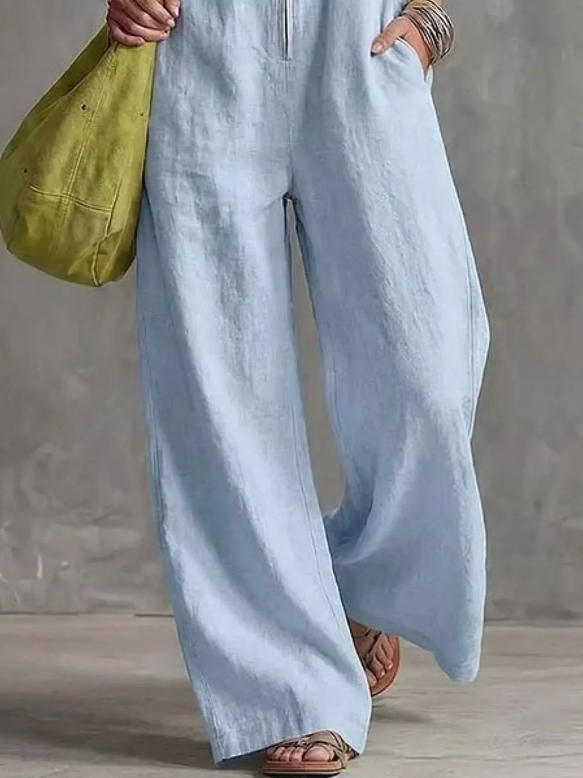 Zip Front Sleeveless Jumpsuit