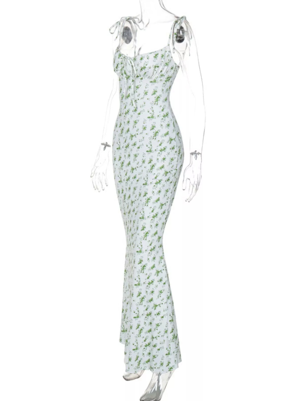 Floral Tie-Strap Bodycon Maxi Dress by Calliope