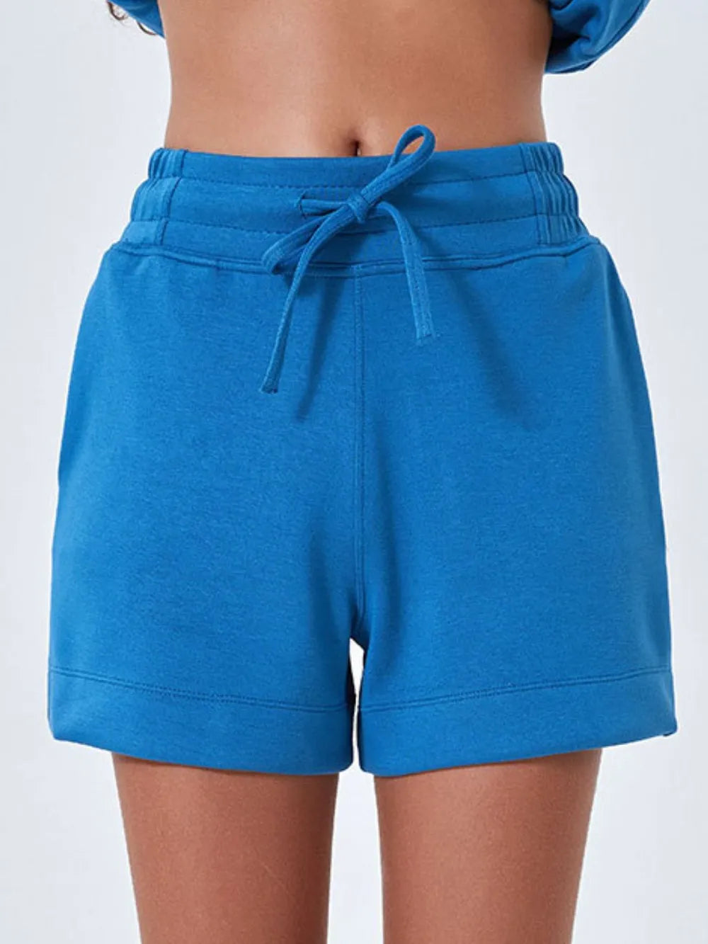 Drawstring Solid Shorts