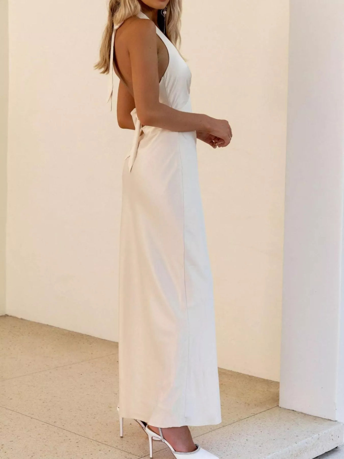 Halter Neck Backless Maxi Dress