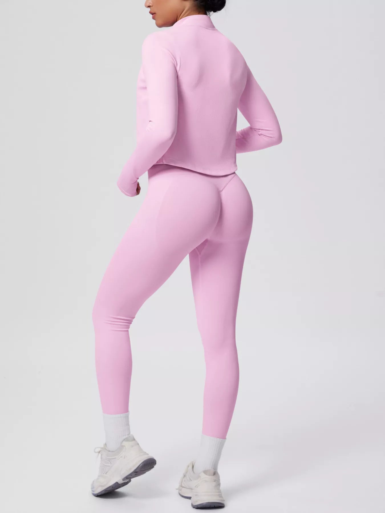 Zip-Up Jacket Tank and Leggings Active Set