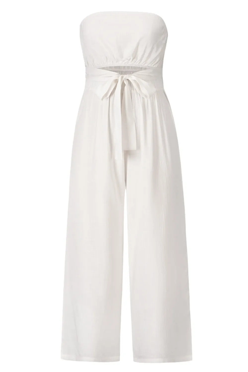Cutout Tube Wide Leg Jumpsuit