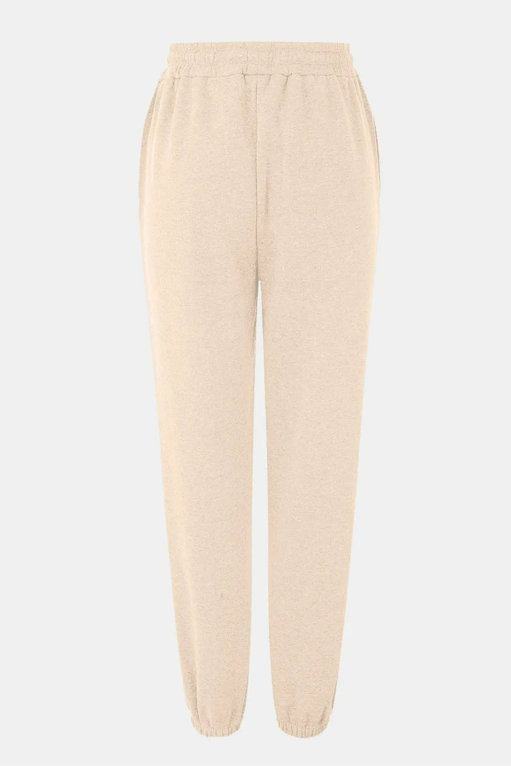 Tie-Waist Joggers with Pockets in Neutral Shades by K&L