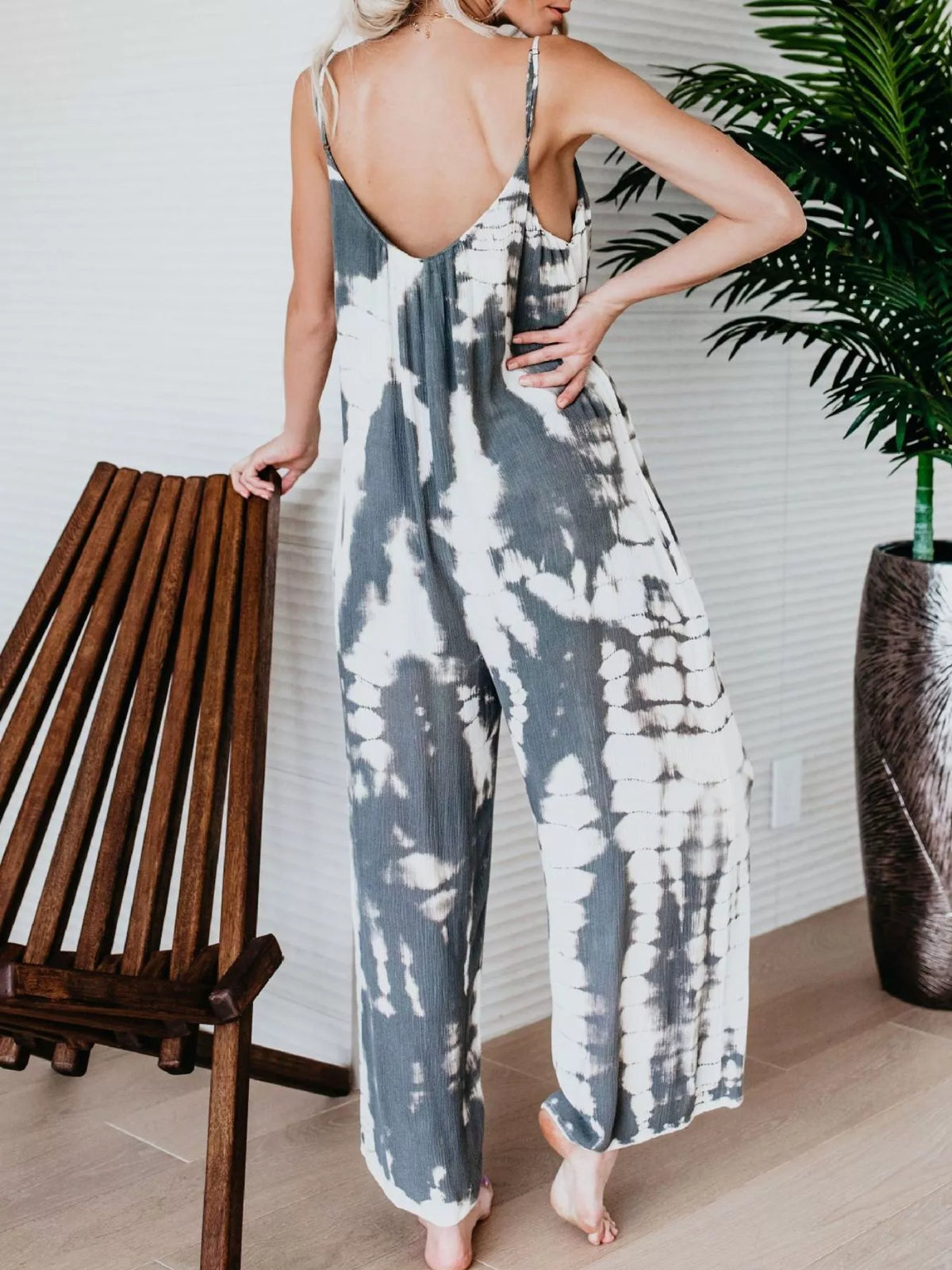 Tie-Dye Wide Leg Jumpsuit
