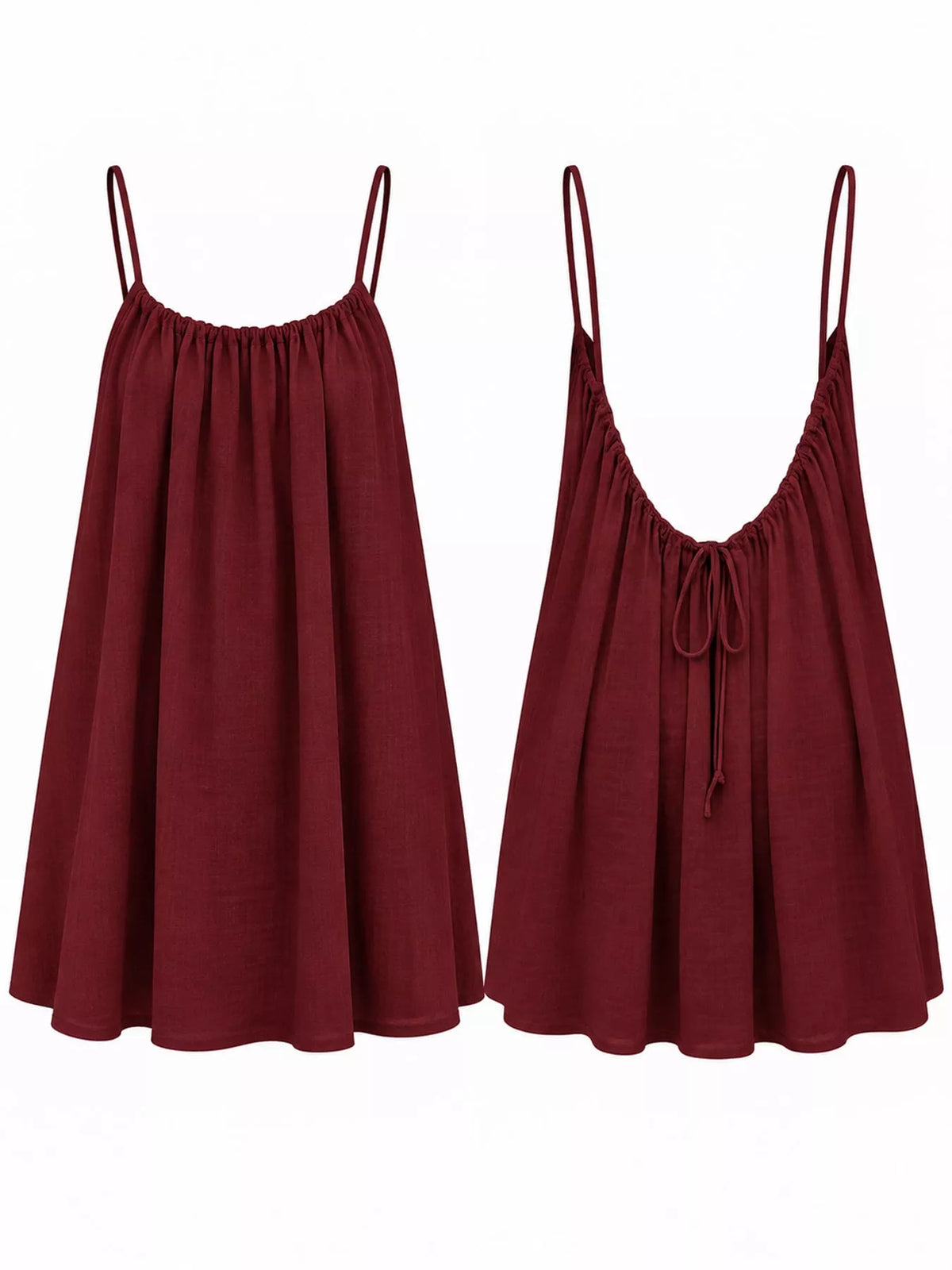 Backless Spaghetti Strap A-Line Mini Dress