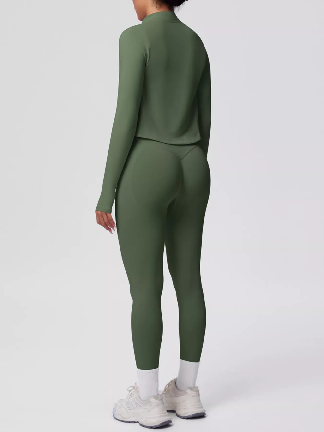 Zip-Up Jacket Tank and Leggings Active Set