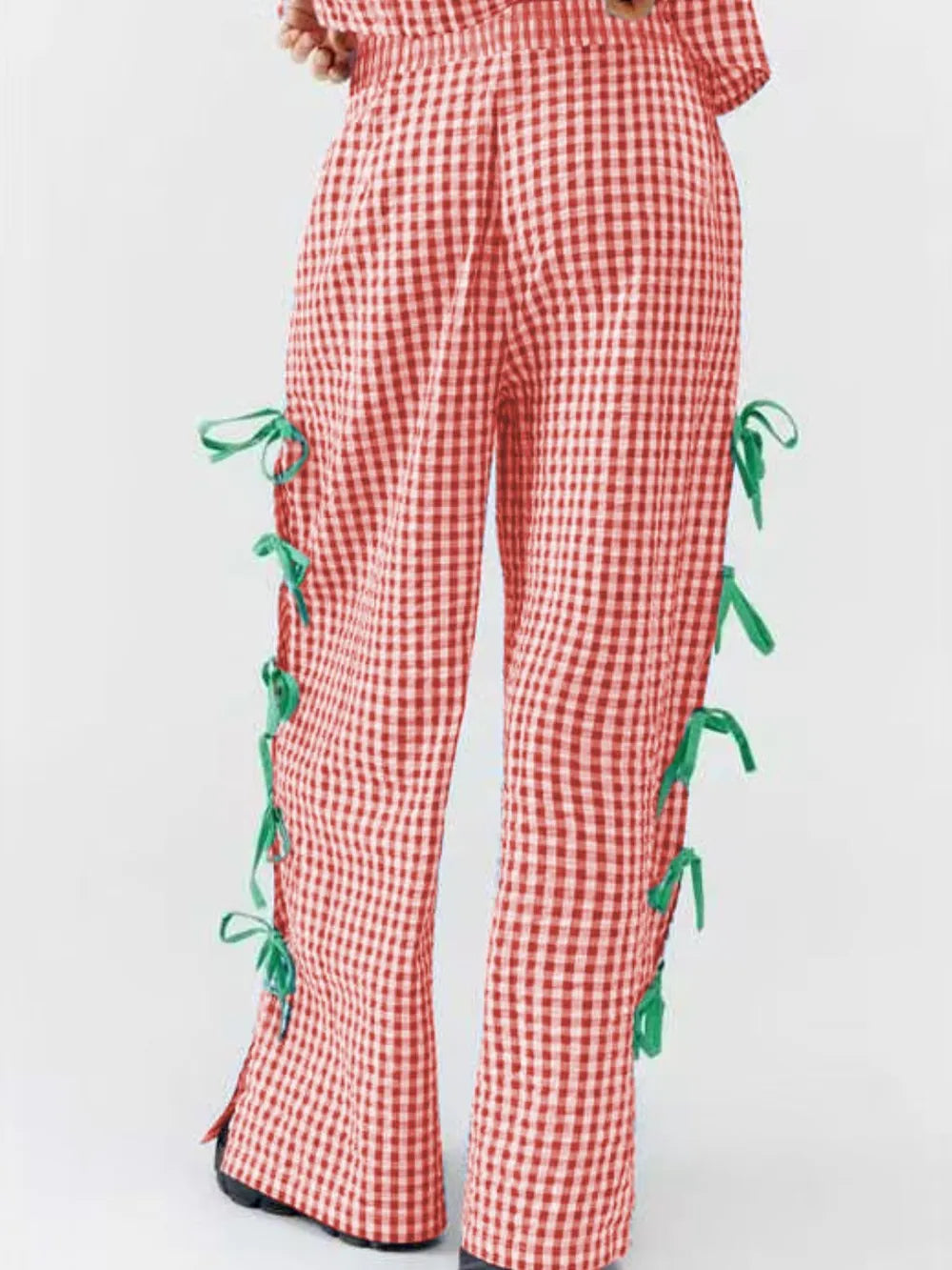 Plaid Pants in Blush Pink by Mystique Q