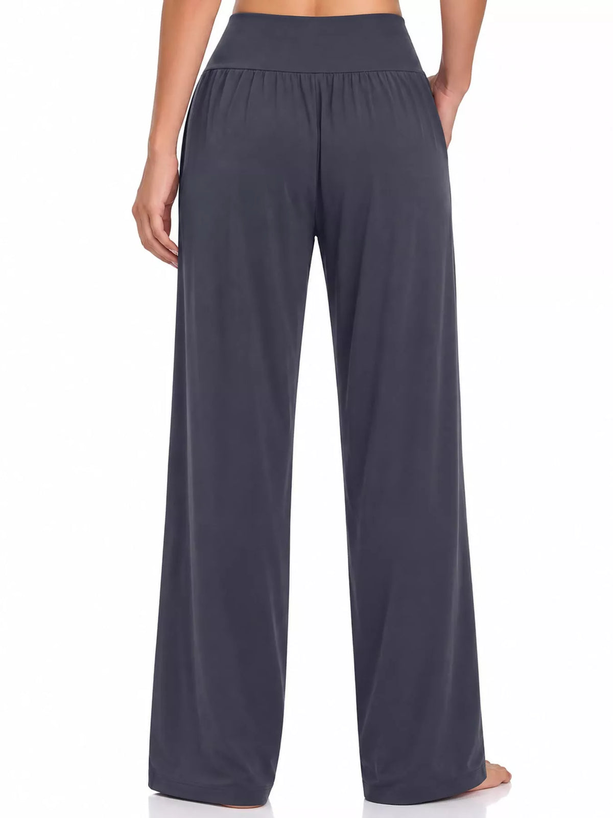 High-Rise Wide-Leg Pants with Pockets