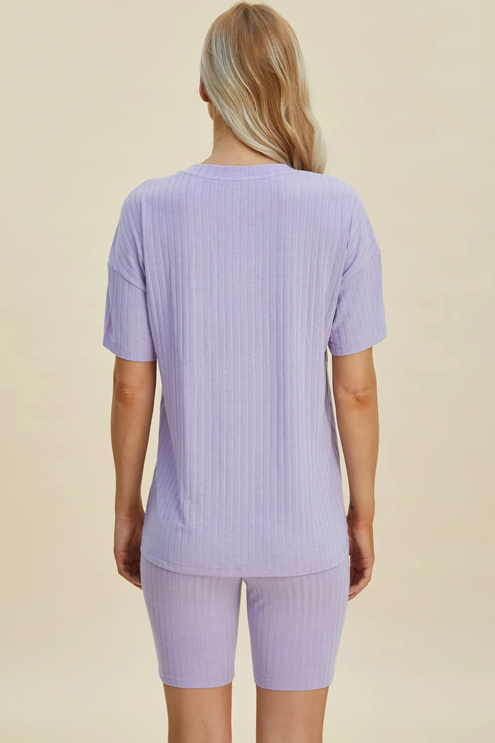 Basic Bae Ribbed V-Neck Top and Shorts Set