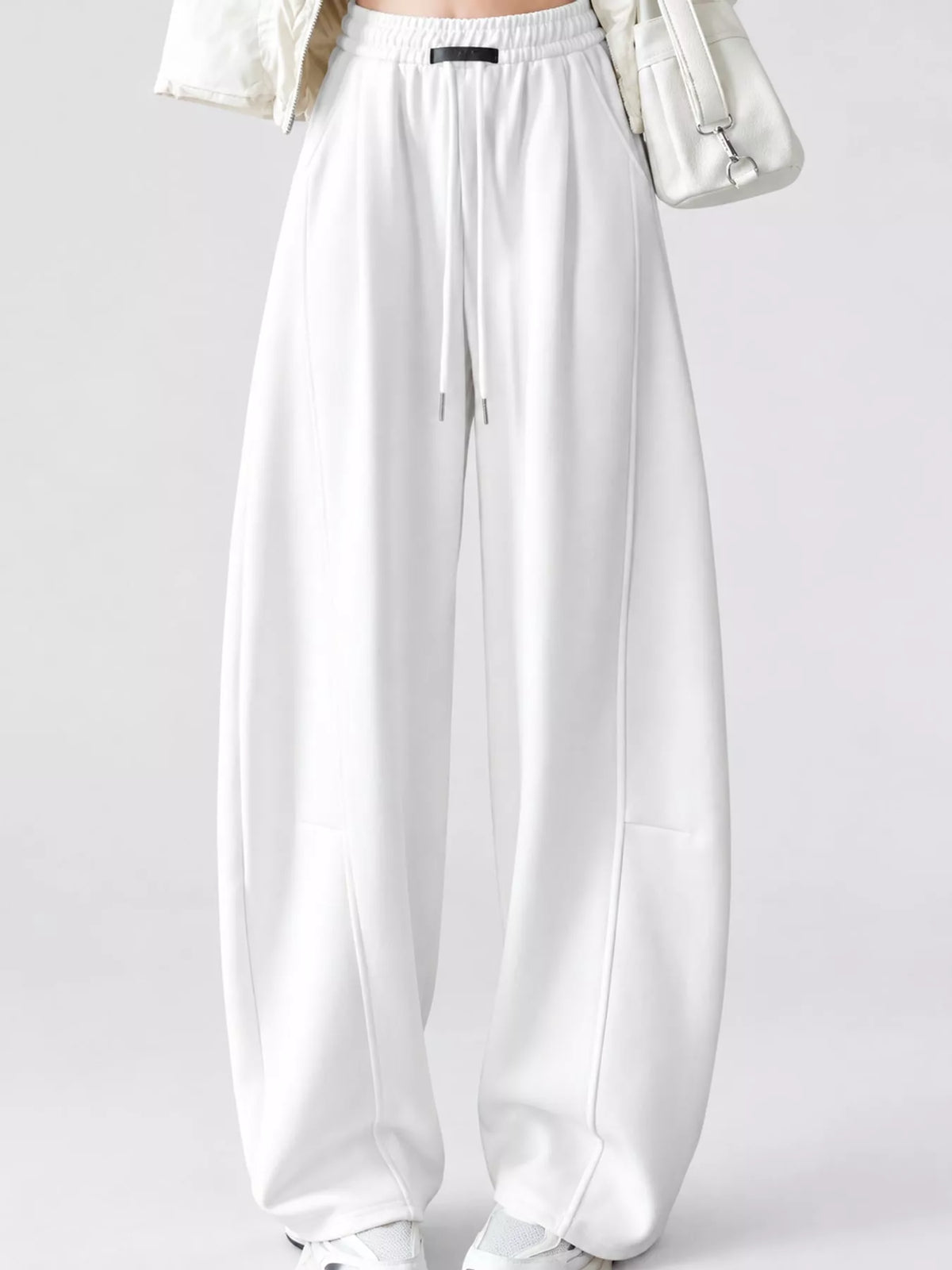 Loose-Fit Wide-Leg Drawstring Sweatpants