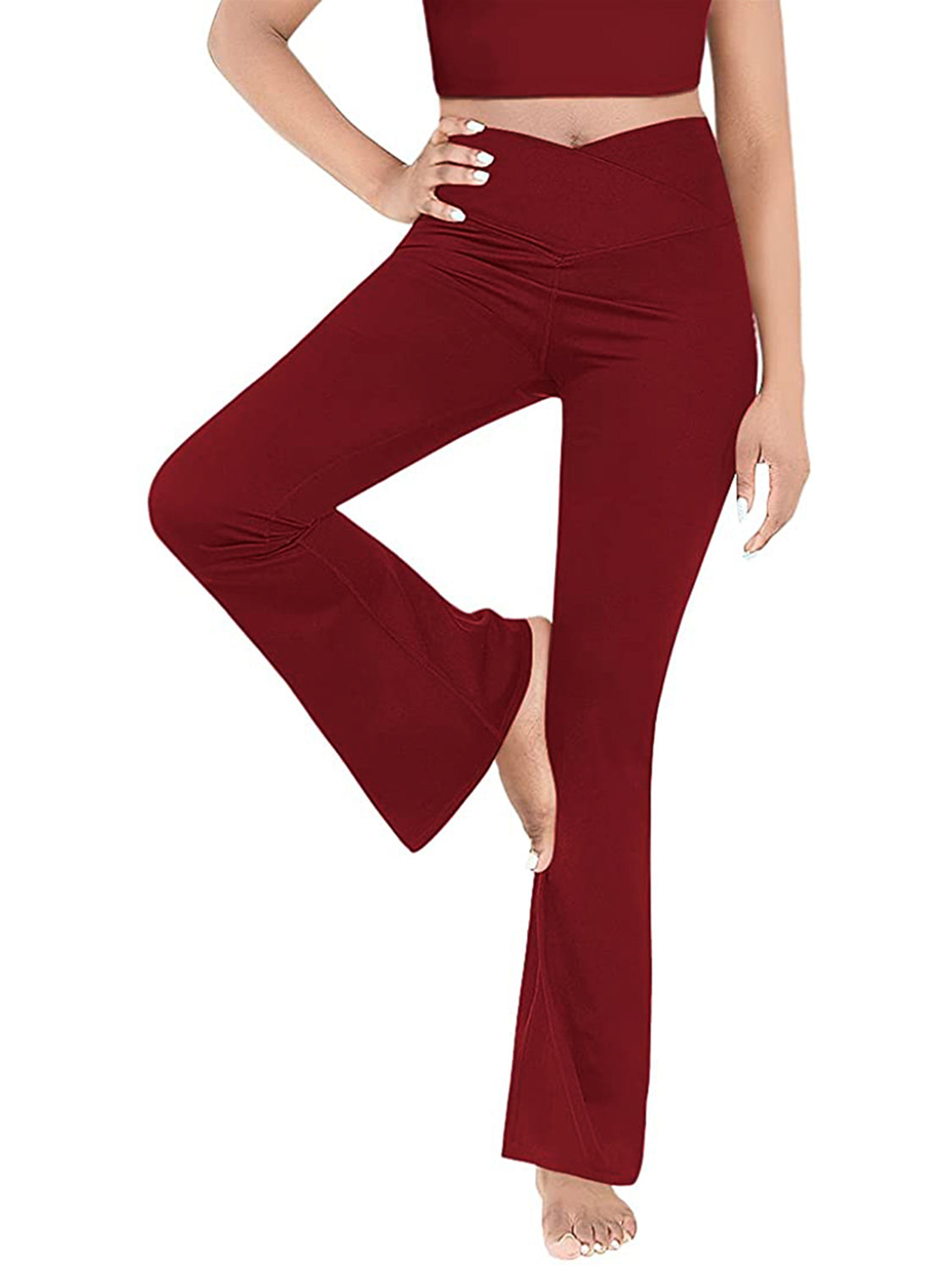 V-Waist Bootcut Pants