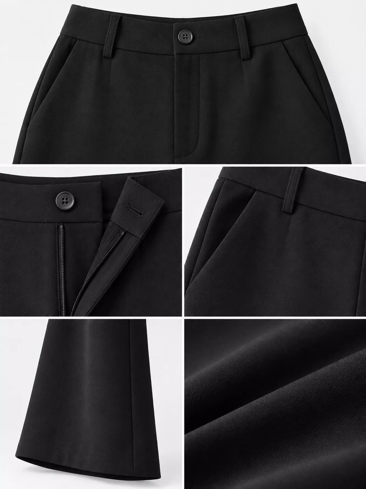High-Waisted Straight-Leg Pants, Plus Size