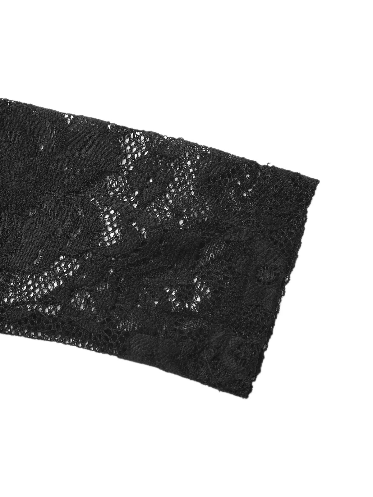 Lace Off Shoulder Mini Dress in Black
