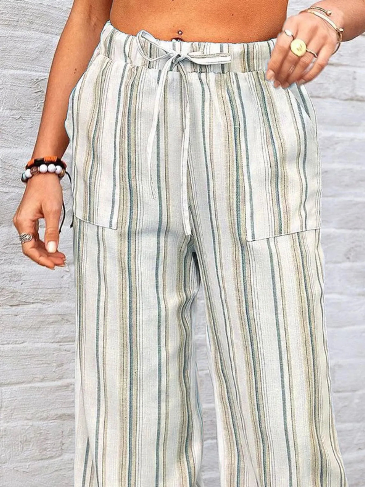 Striped Wide Leg Pants