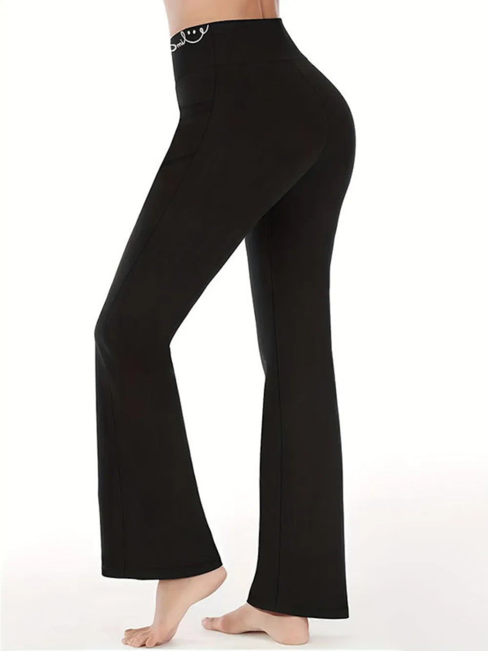 Bootcut High Rise Pants in Black