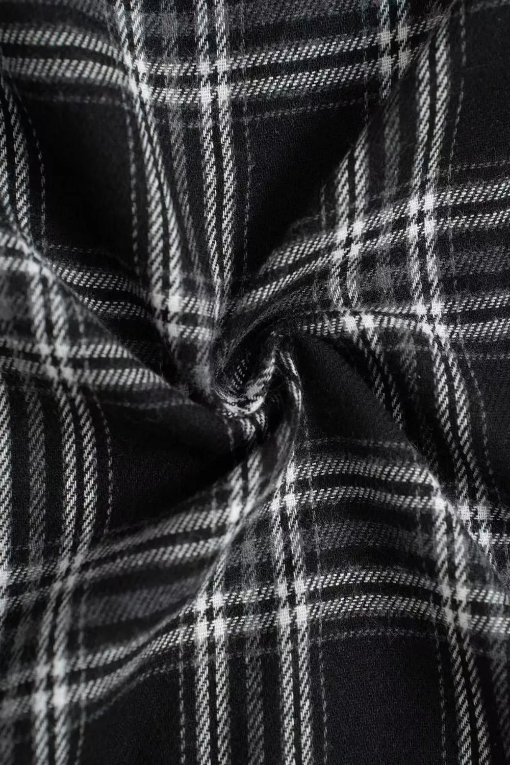 Plaid Wide Leg Pants in Black