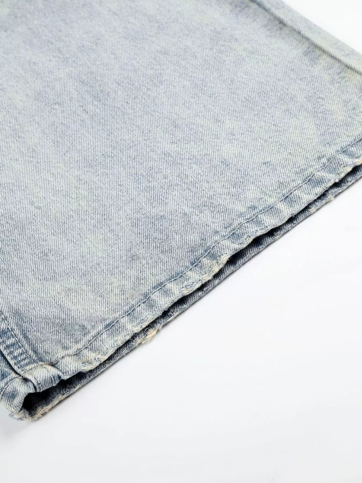High-Waisted Button-Fly Wide-Leg Jeans in Blue by TrendMaster