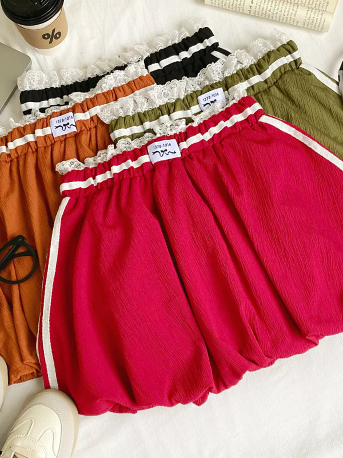 Lace Trim Mini Skirt