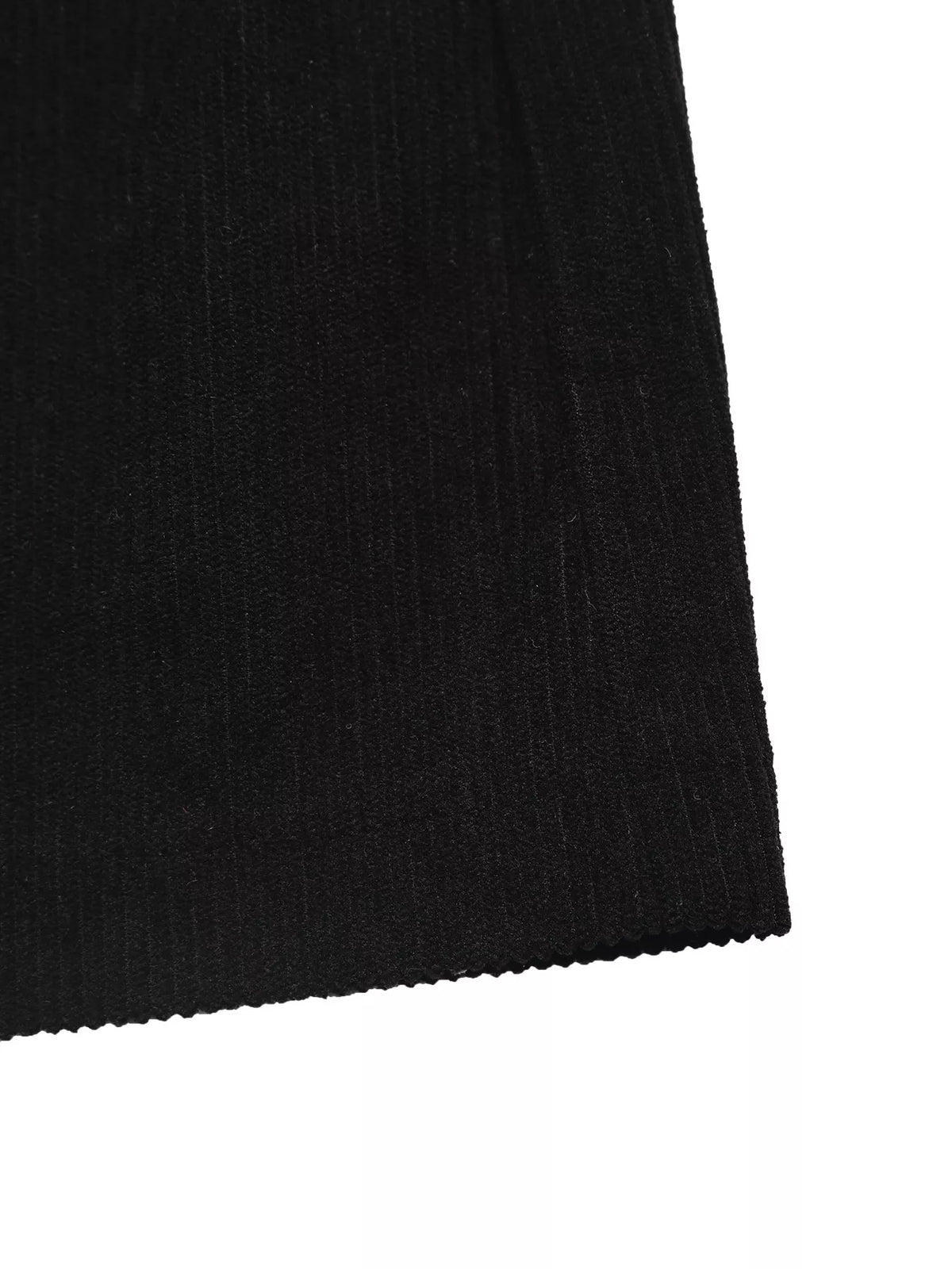 Corduroy Midi Skirt in Black