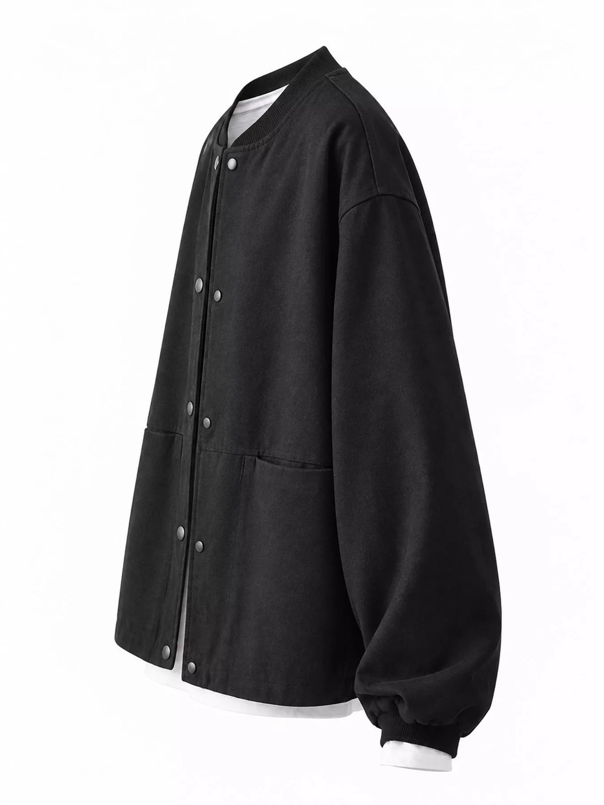 Snap-Front Dropped Shoulder Jacket