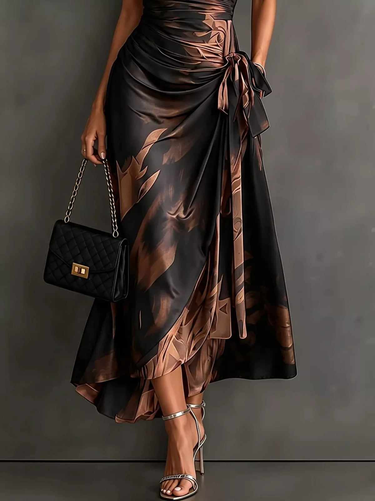Tie Detail Surplice Dress