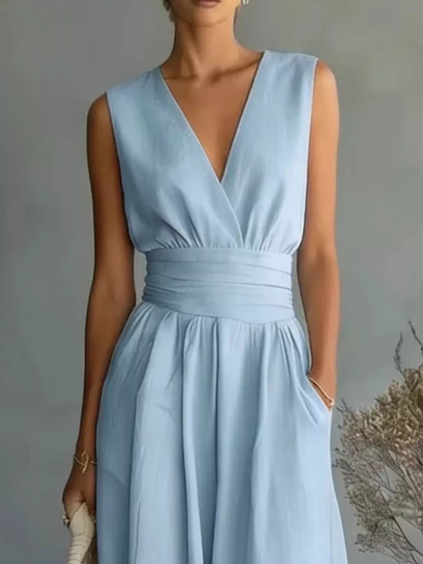 Sleeveless Wide-Leg Jumpsuit