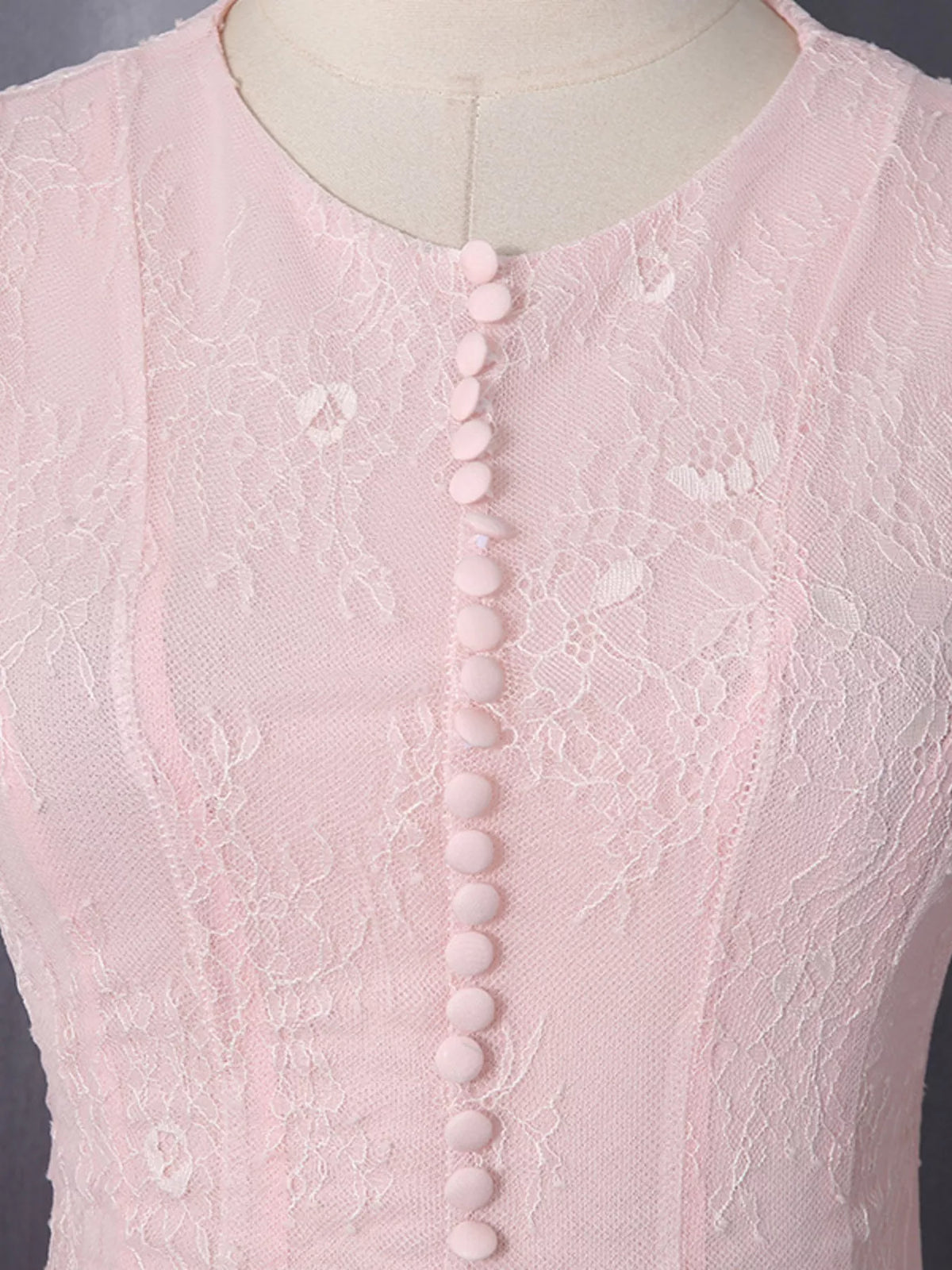 Lace Flare Sleeve Mini Dress in Pink