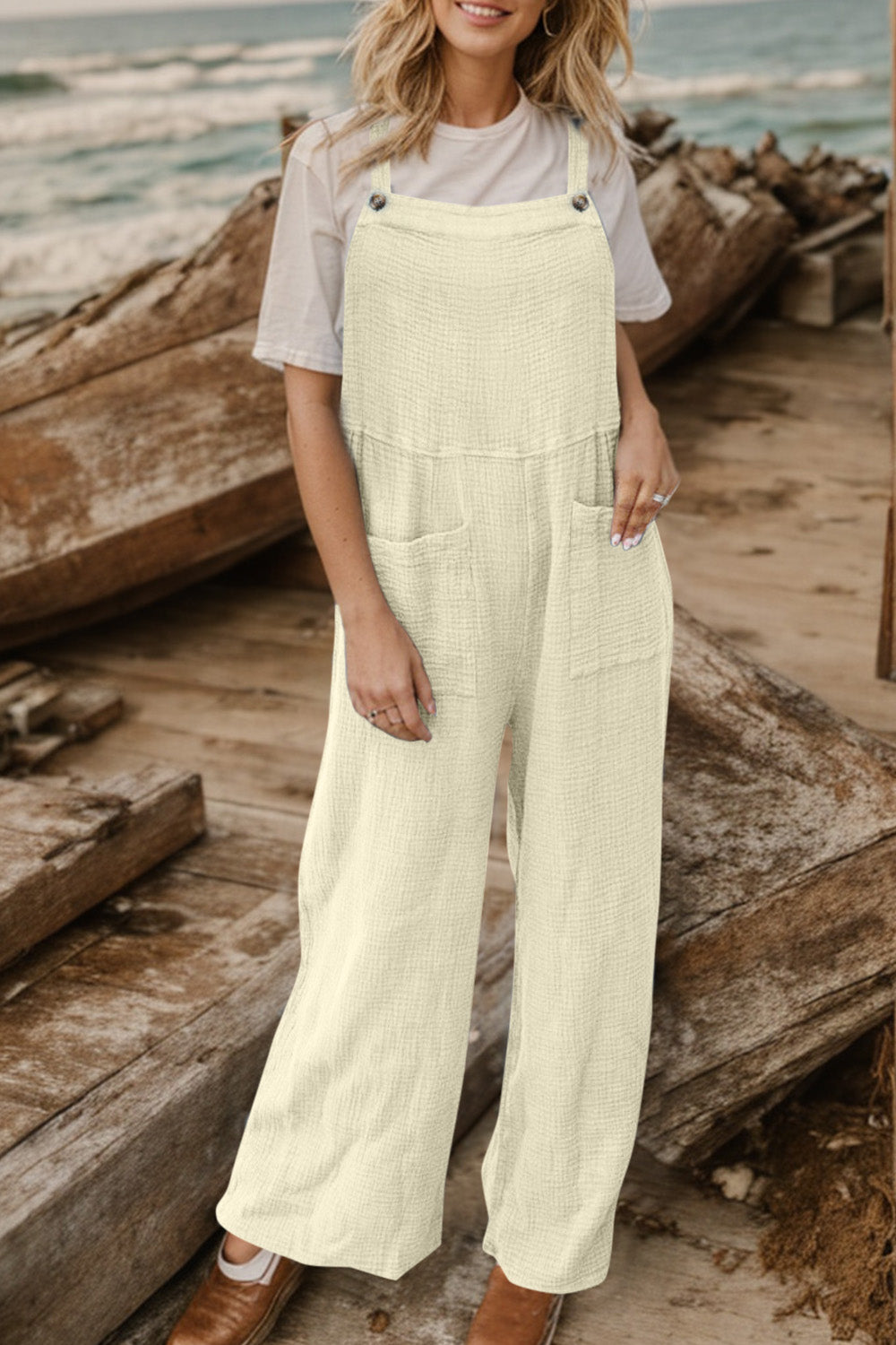 Wide-Leg Pocket Jumpsuit