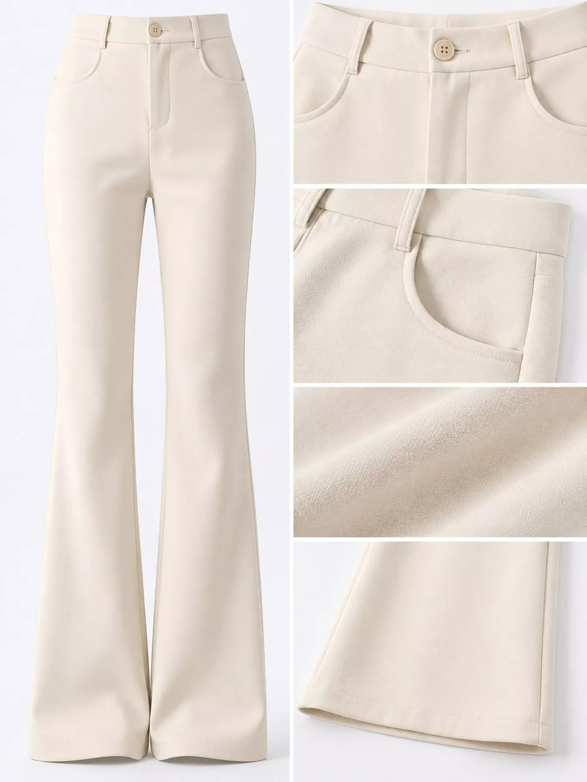 High-Waisted Straight-Leg Pants, Plus Size