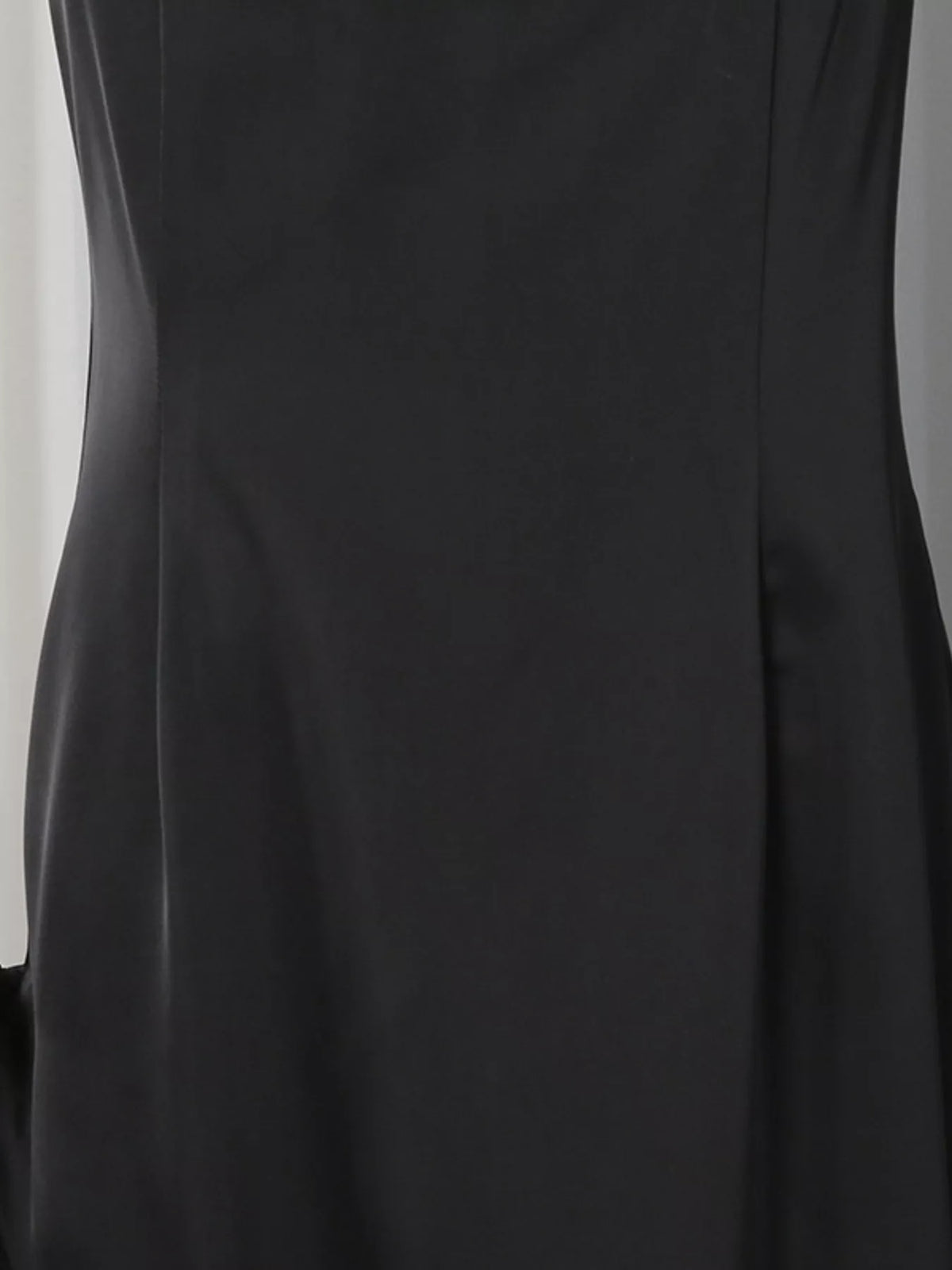 Spaghetti Strap Ruffle Slit Maxi Dress in Black