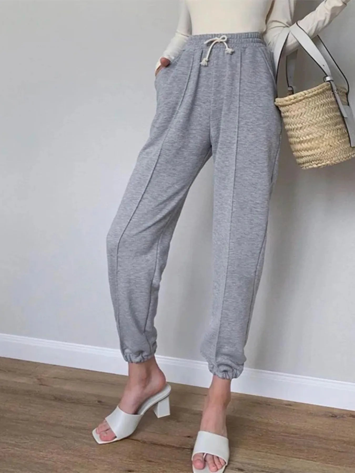 Drawstring Jogger Pants with Pockets