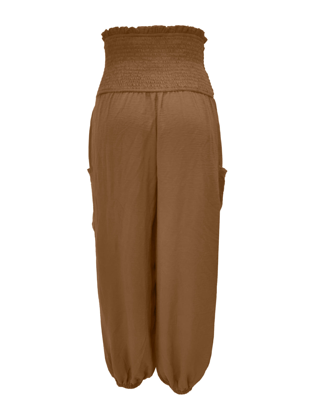 Smocked Waist Harem Pants