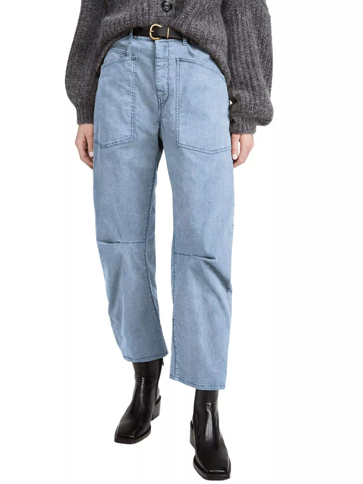 Wide-Leg Jeans with Patch Pockets by Dreamy Drapes