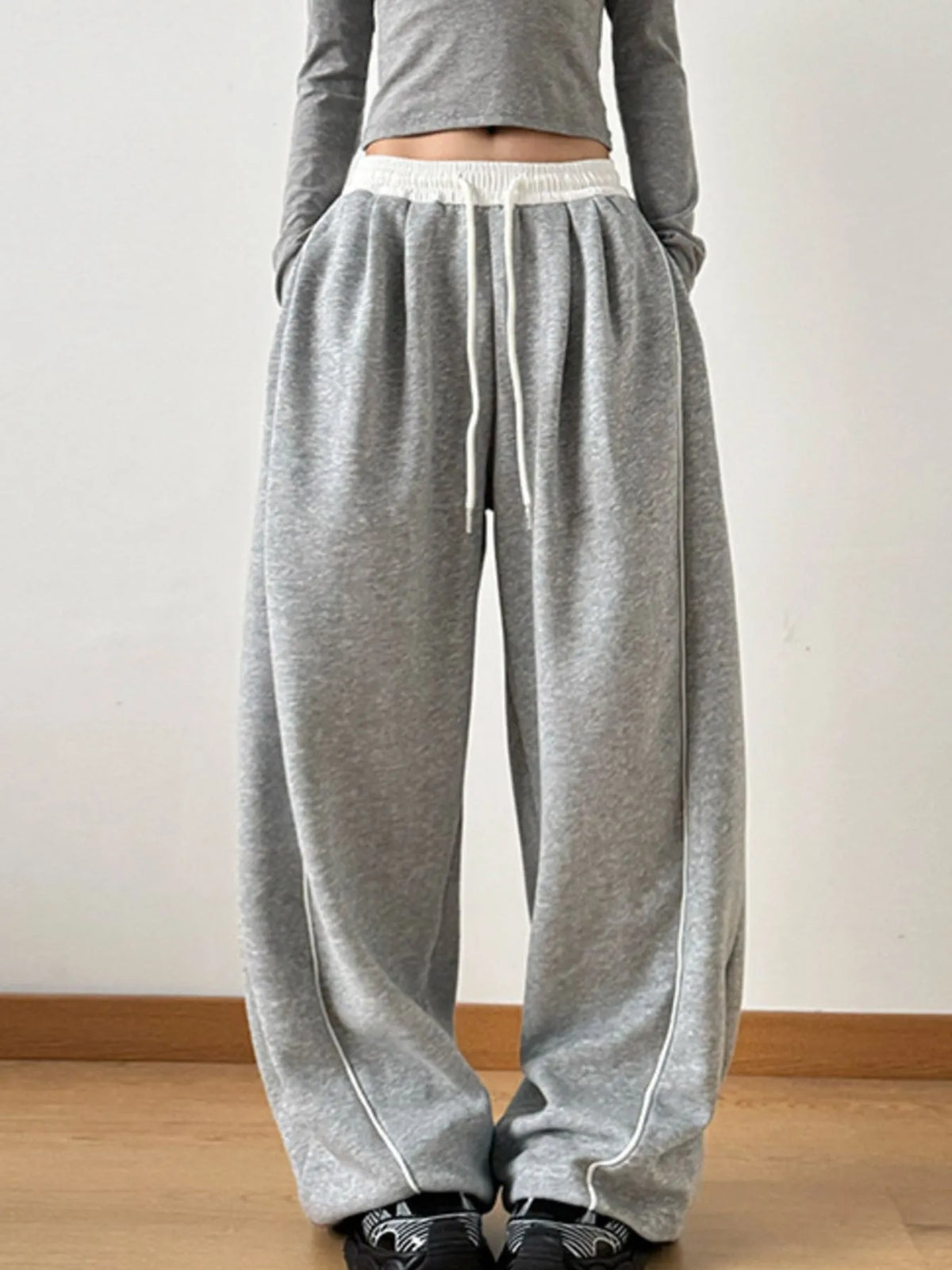 Classic Wide Leg Drawstring Pants