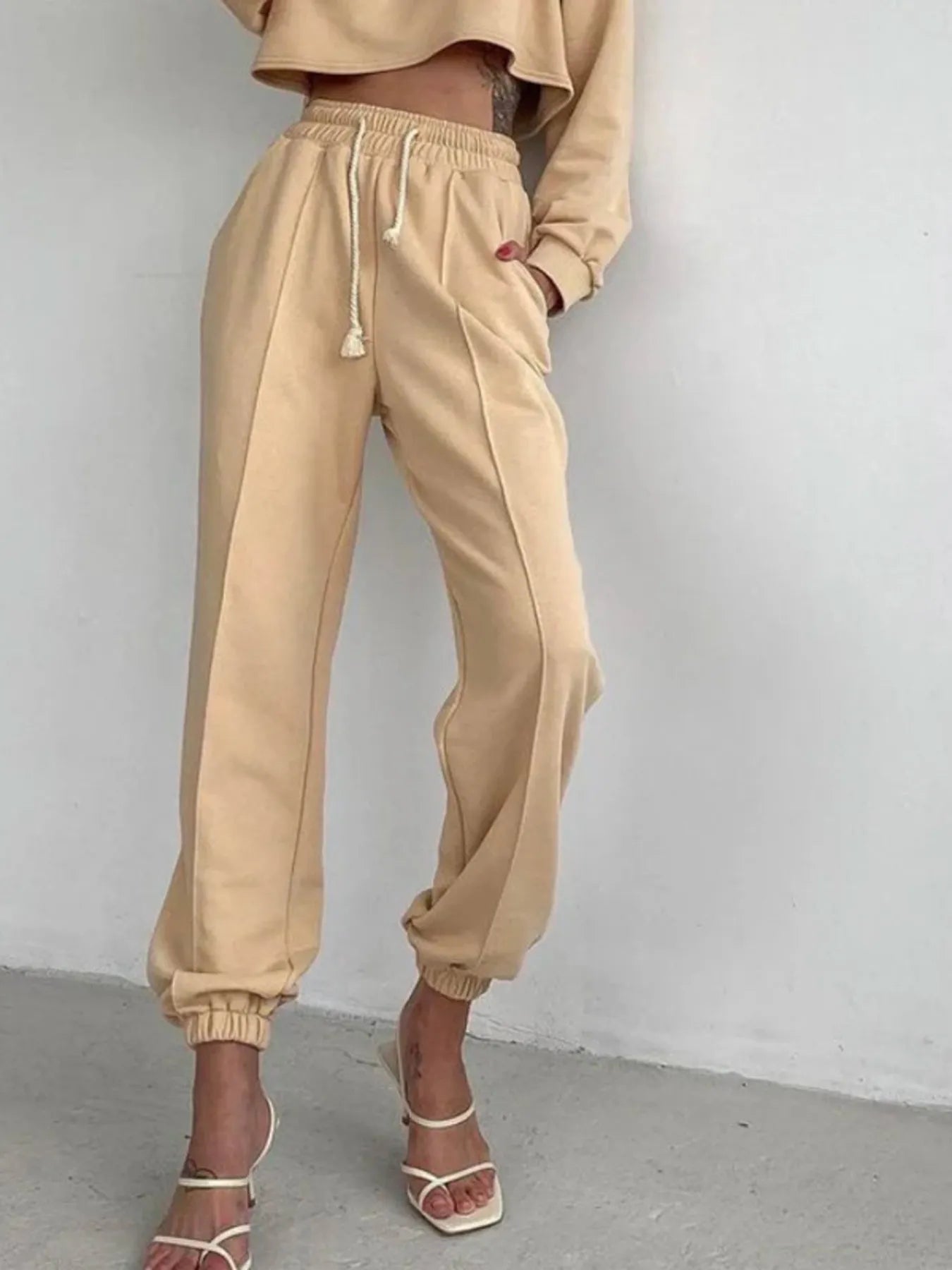 Drawstring Jogger Pants with Pockets