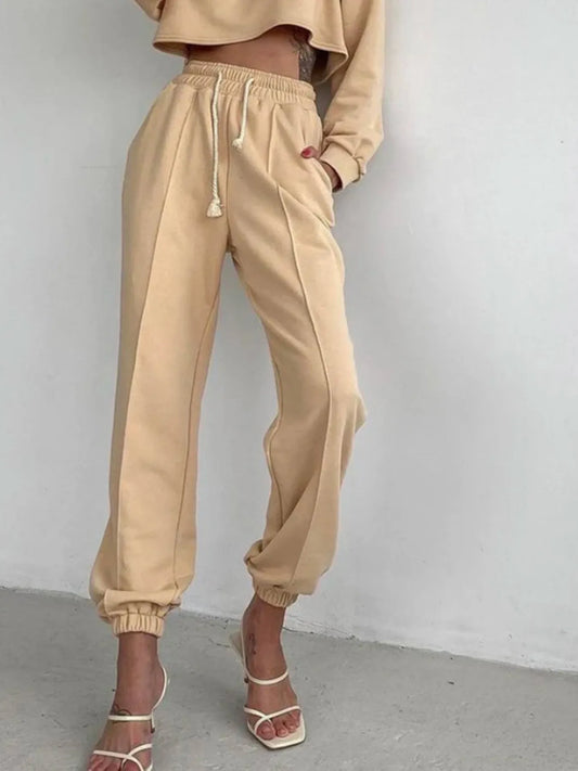 Drawstring Jogger Pants with Pockets