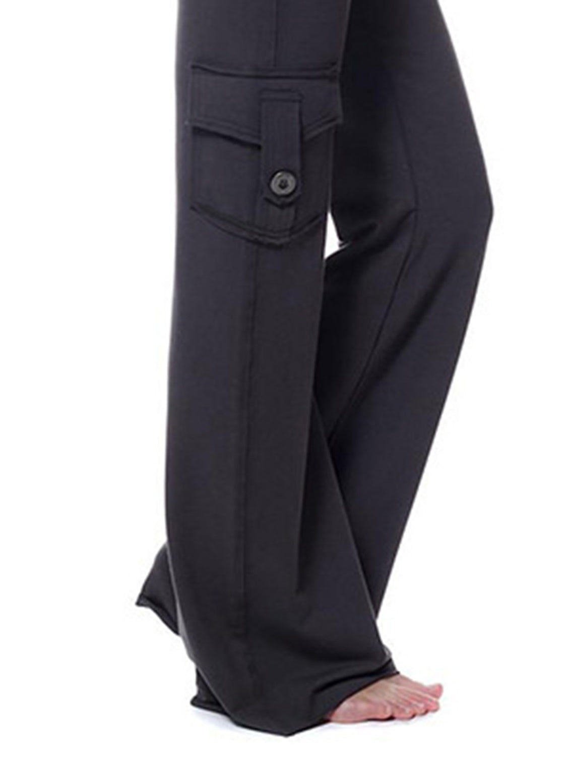 Mid-Waist Drawstring Pants with Pockets