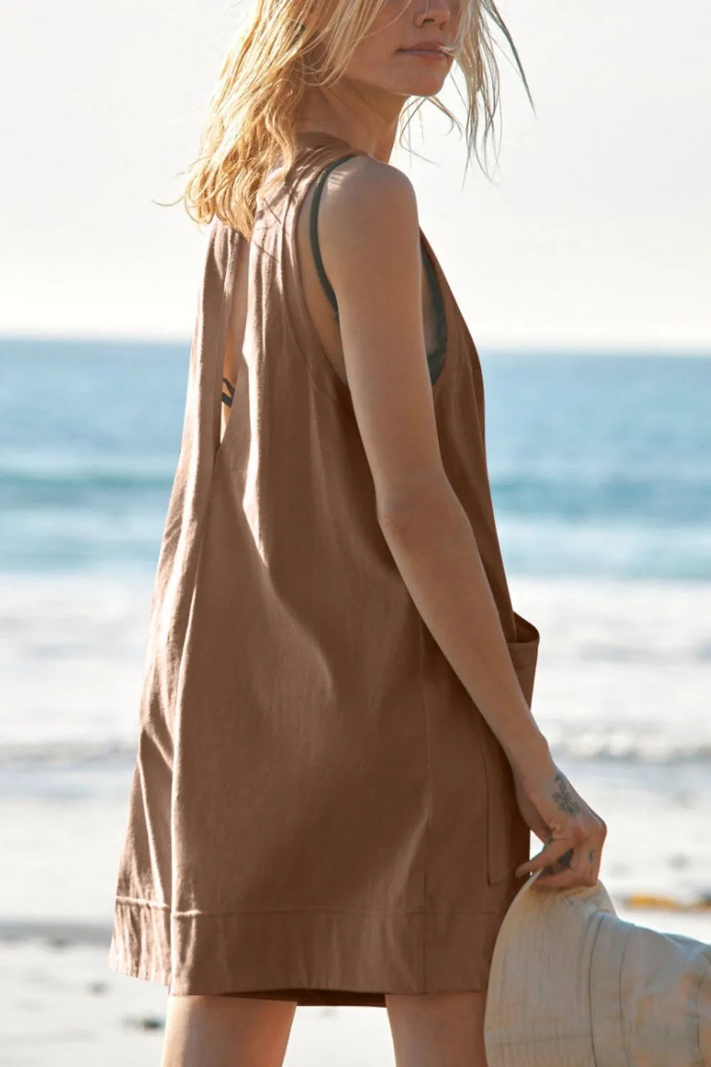 Round Neck Sleeveless Romper