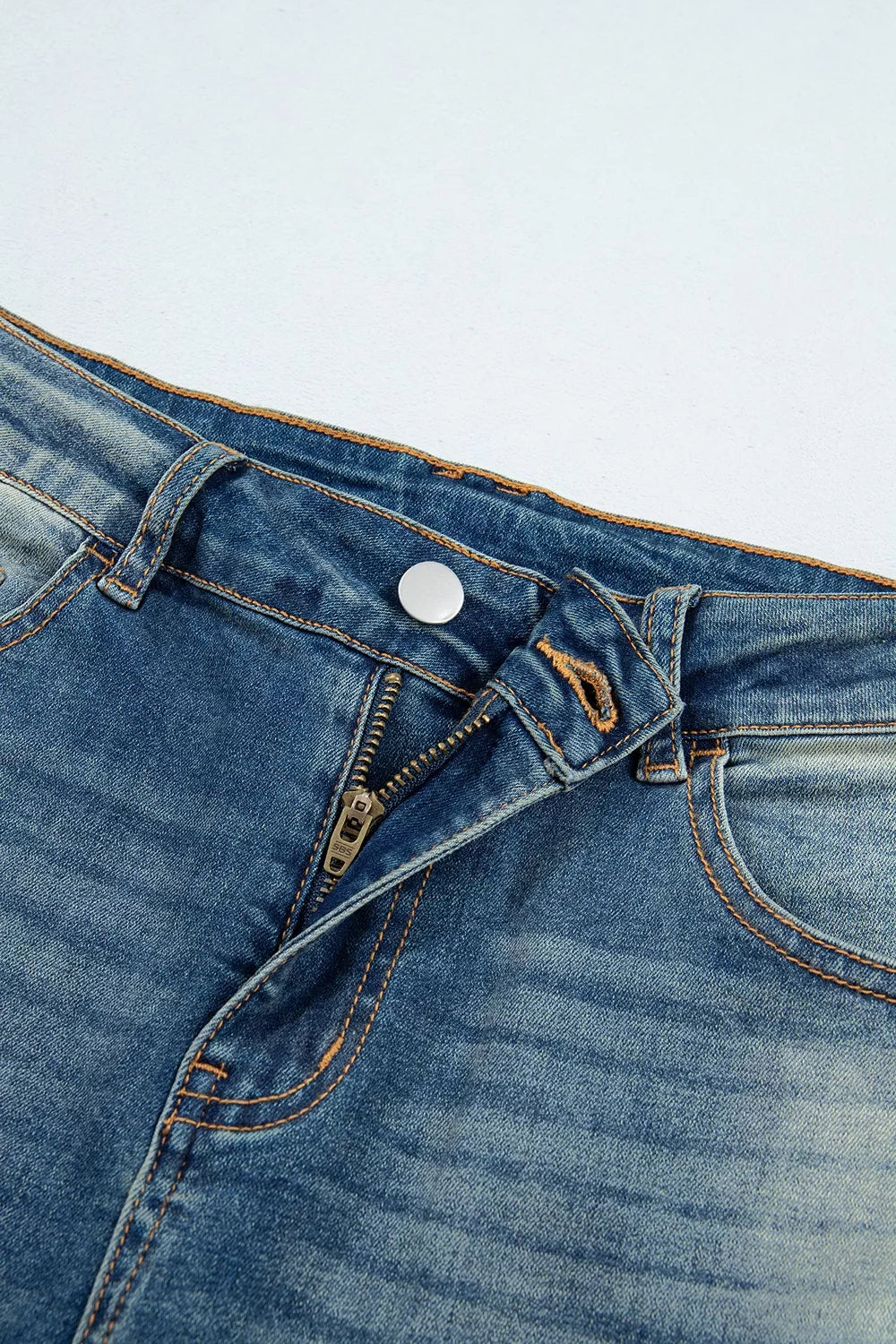 Flare Leg Jeans with Pocket Detail in Medium