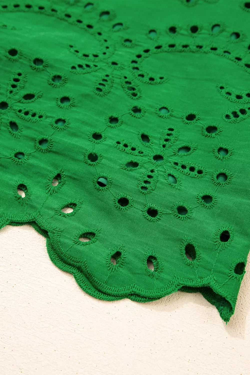 Eyelet Collared Dress in Green