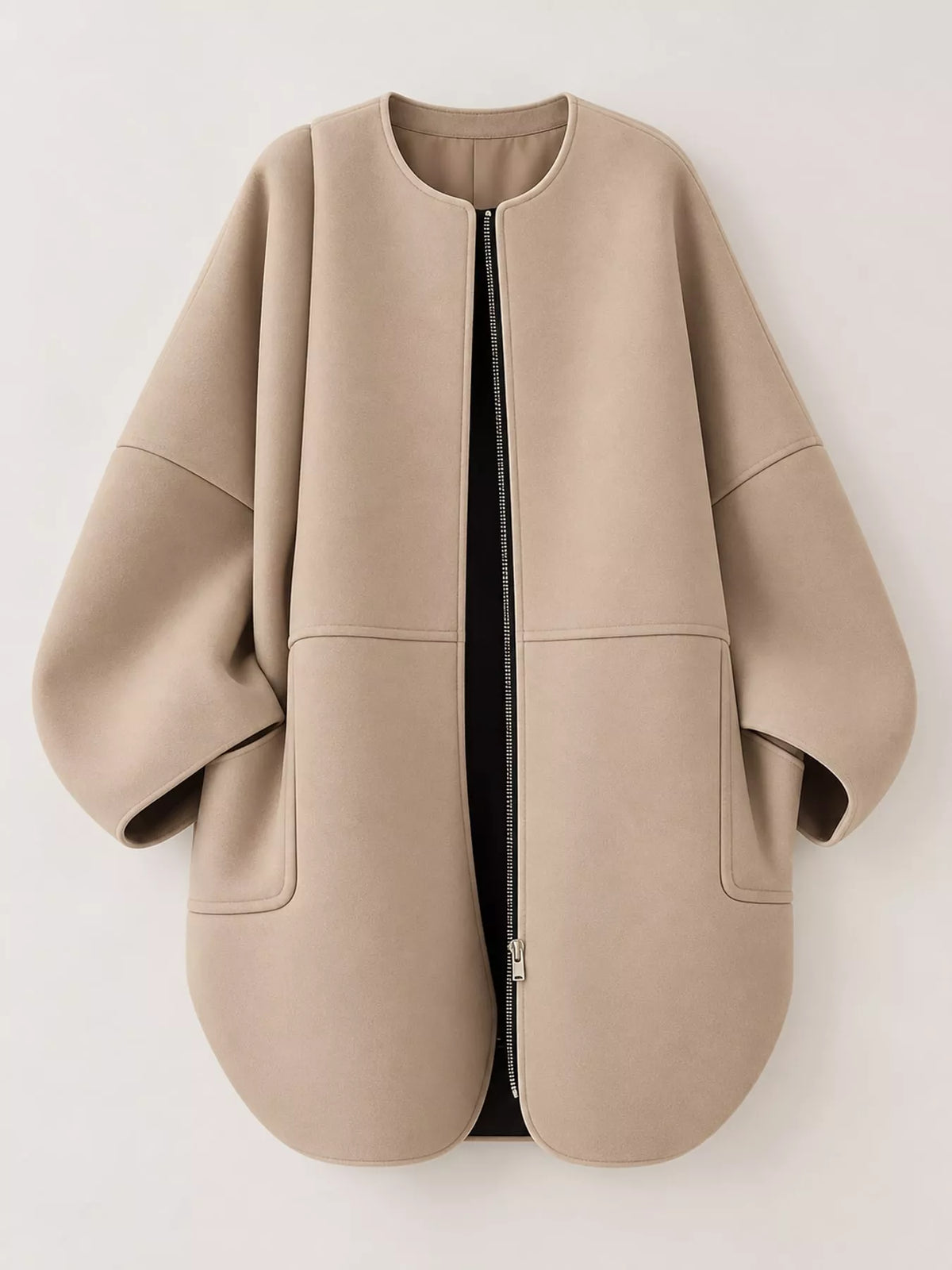 Minimalist Oversized Scuba-Style Coat