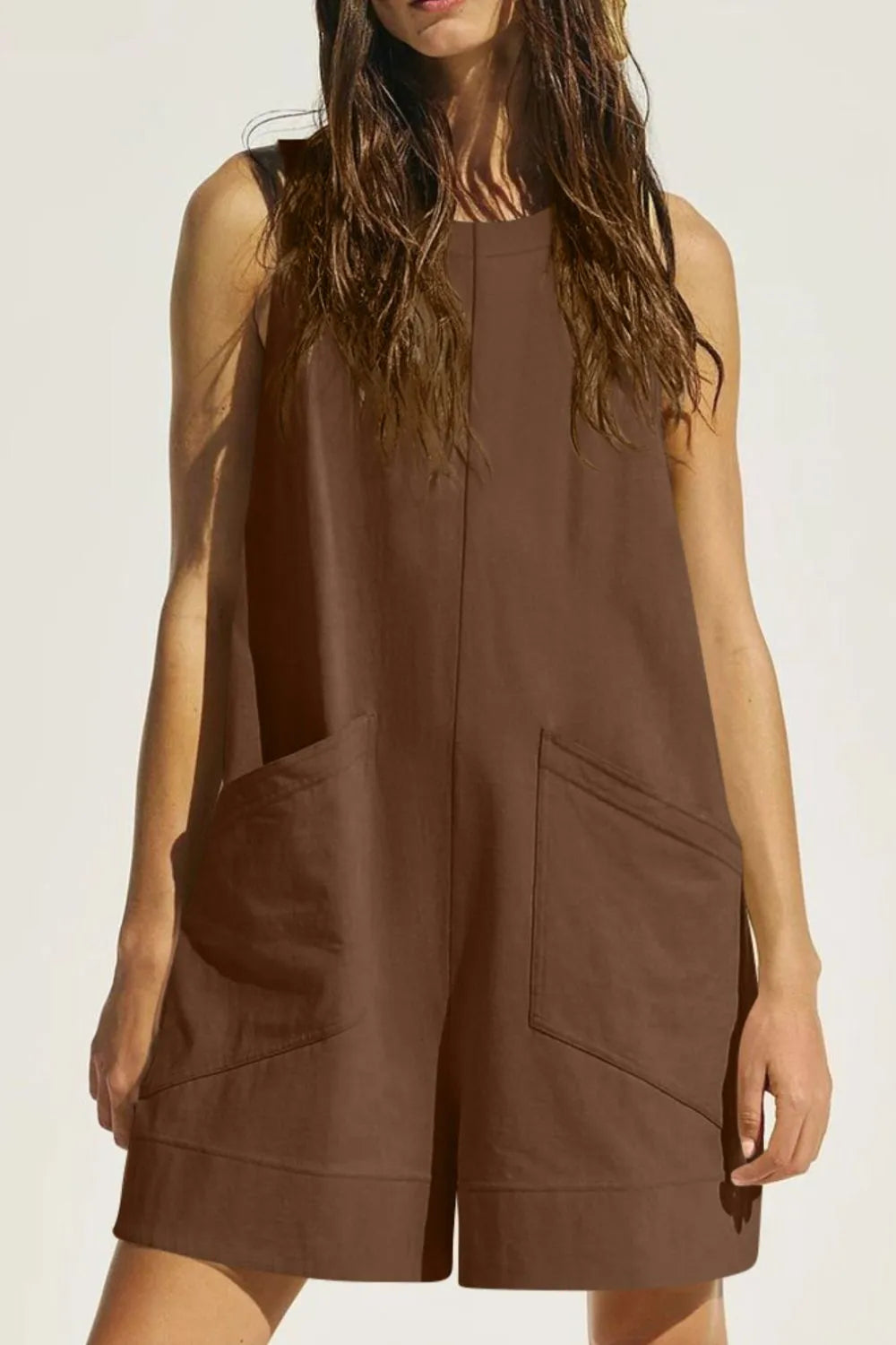 Round Neck Sleeveless Romper