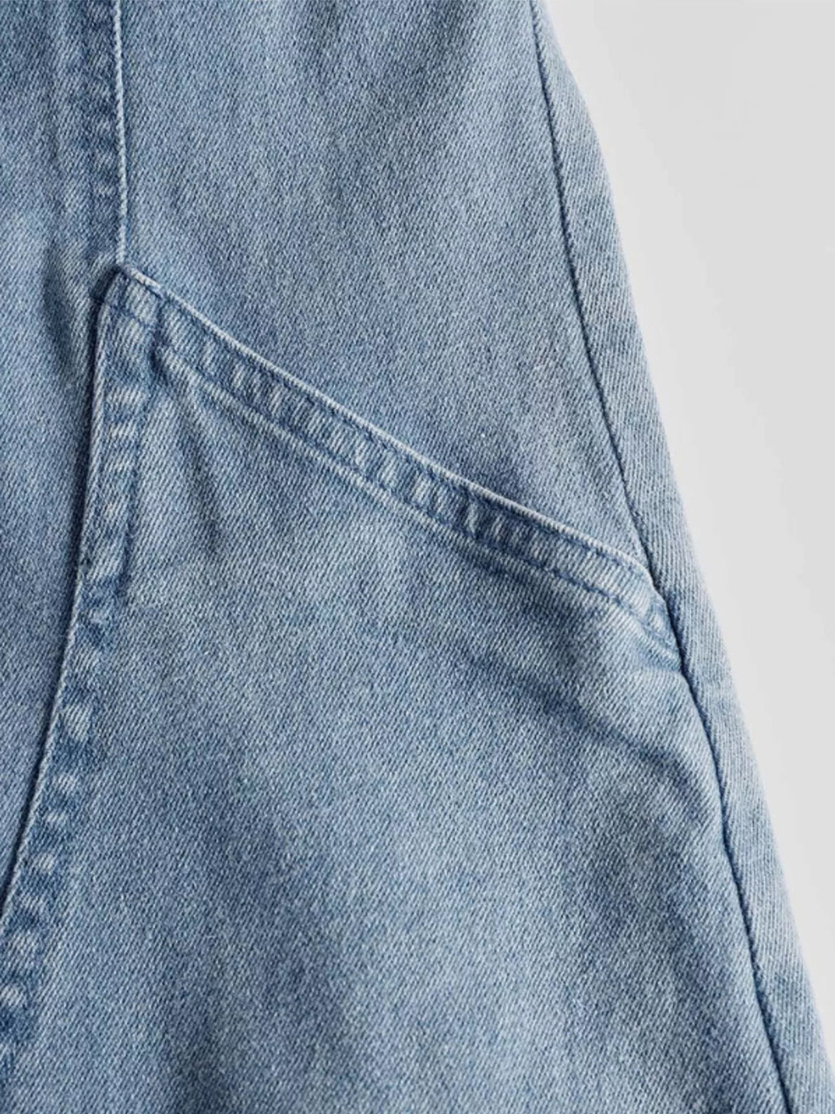 Hooded Denim Maxi Dress in Blue