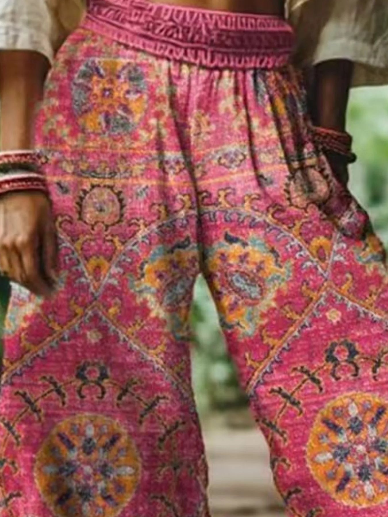Floral Wide-Leg Pants